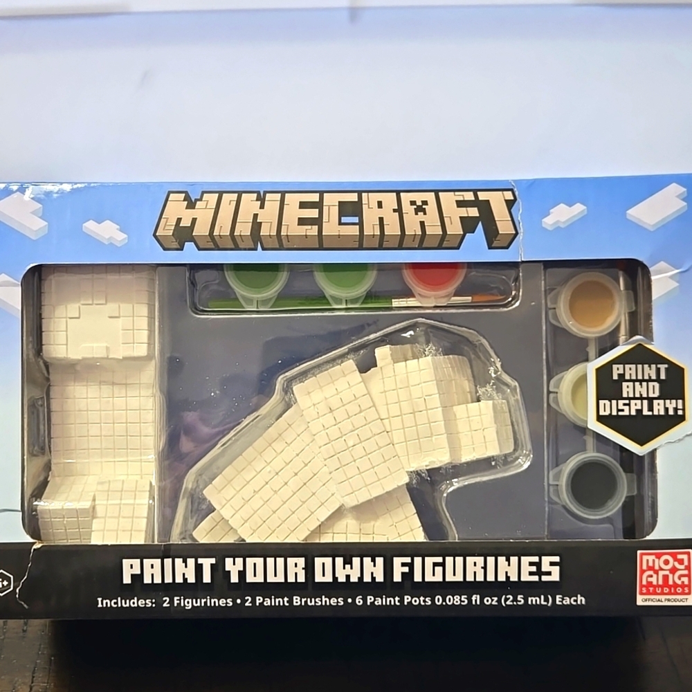 Minecraft Paint Your Own Figurines Arts and Crafts Set